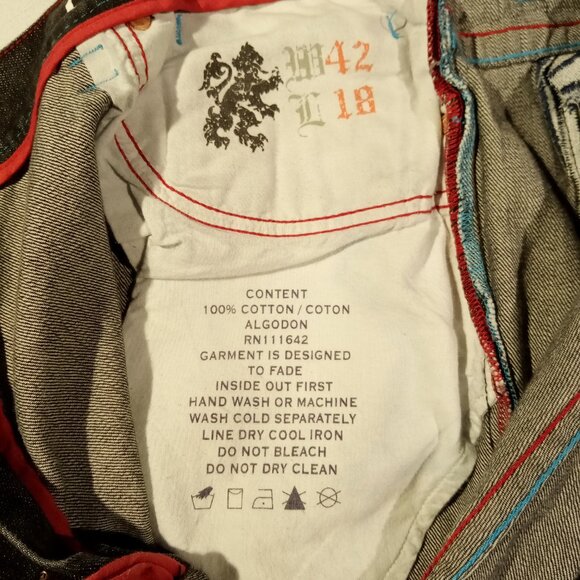 COOGI Shorts Men's 42  Monsters & Dragons  Embroidered  Y2K  Baggy  Hip Hop EXC - Picture 11 of 12